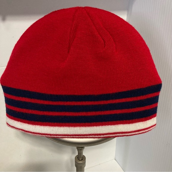 Washington Nationals Red White Blue Beanie Striped Beanie Cap Unisex One Size - Picture 5 of 9